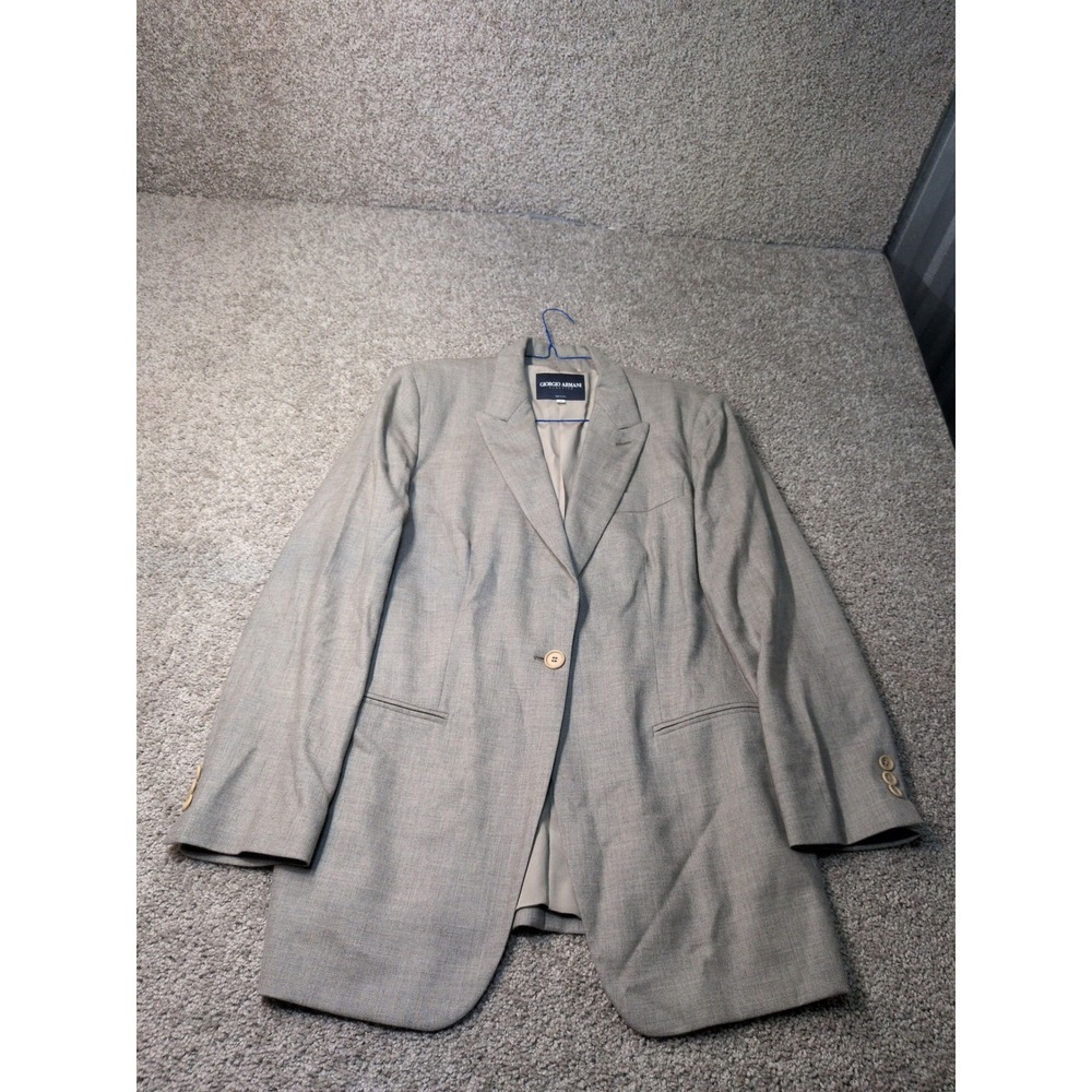 Giorgio Armani Classico Grey Cashmere Blend Blazer Made in Italy Size 48 Mens
